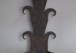 Clearance Pamono Mid-Century Brutalist Patinated Iron Wall Lights, 1960s, Set of 2