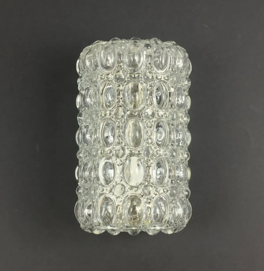 New Pamono Mid-Century Bubble Glass Wall Lights by Helena Tynell for Limburg, Germany, 1960s, Set of 2