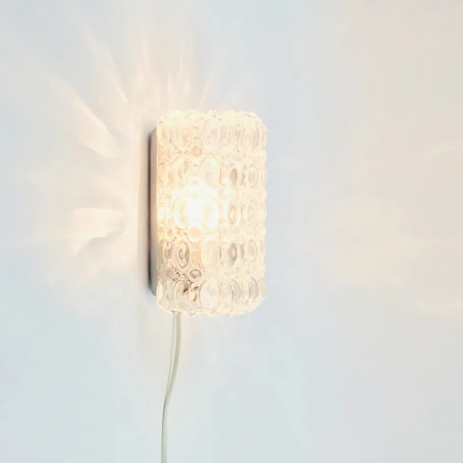 New Pamono Mid-Century Bubble Glass Wall Lights by Helena Tynell for Limburg, Germany, 1960s, Set of 2