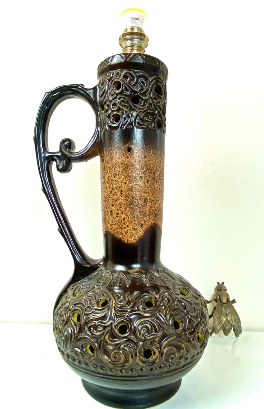 Discount Pamono Mid-Century Ceramic Floor Lamp from Fat Lava, Germany, 1970s