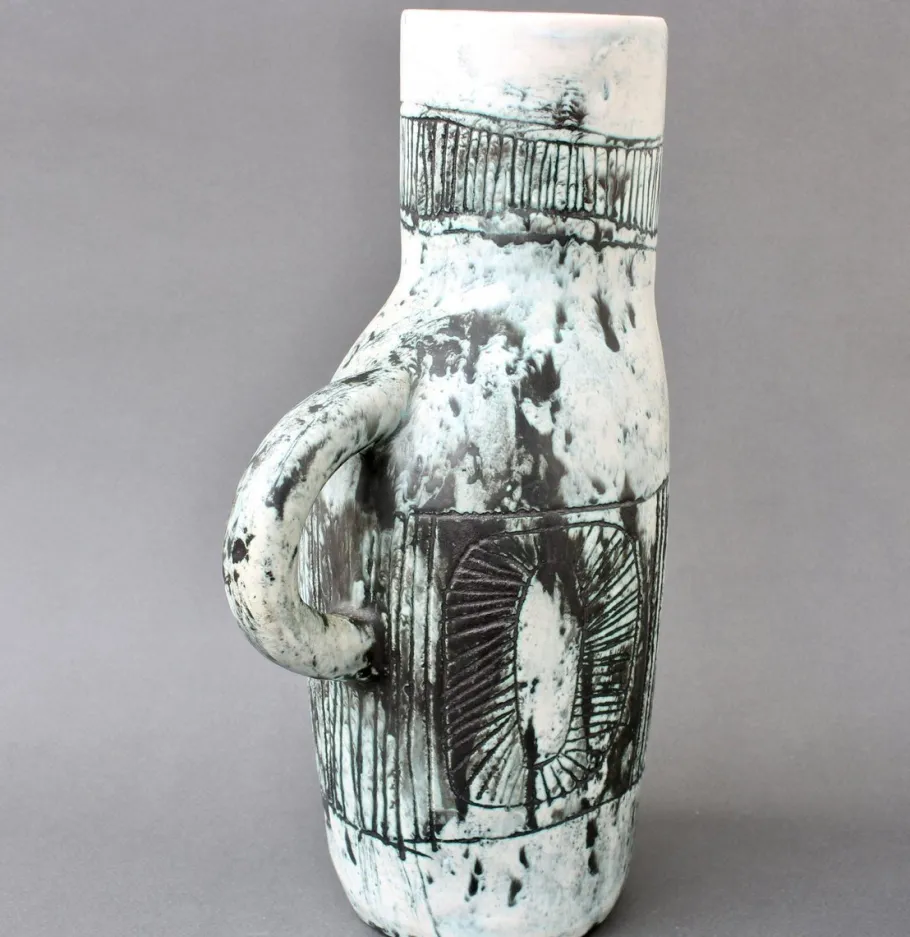 Best Pamono Mid-Century Ceramic Pitcher and Drinking Cups by Jacques Blin, 1950s, Set of 5