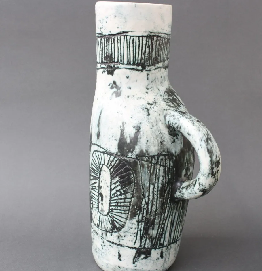 Best Pamono Mid-Century Ceramic Pitcher and Drinking Cups by Jacques Blin, 1950s, Set of 5