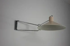 Best Pamono Mid-Century Chrome Swing Arm Wall Lamp, France, 1950s