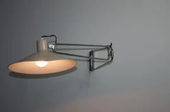 Best Pamono Mid-Century Chrome Swing Arm Wall Lamp, France, 1950s