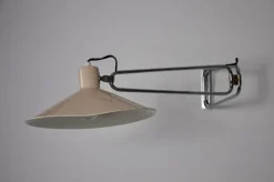 Best Pamono Mid-Century Chrome Swing Arm Wall Lamp, France, 1950s