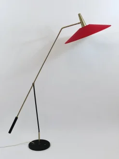 Clearance Pamono Mid-Century Counterweight Floor Lamp in Nickel & Brass from Rupert Nikoll, 1960s