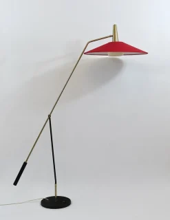 Clearance Pamono Mid-Century Counterweight Floor Lamp in Nickel & Brass from Rupert Nikoll, 1960s