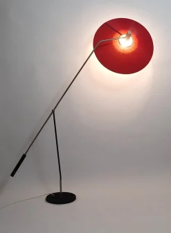 Clearance Pamono Mid-Century Counterweight Floor Lamp in Nickel & Brass from Rupert Nikoll, 1960s