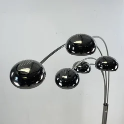 Clearance Pamono Mid-Century Danish Bilka Multi Lamp Floor Light in Smoked Chrome with Marble Base, 1970s