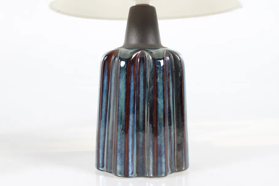 Outlet Pamono Mid-Century Danish Bluze Glaze Sculptural Table Lamp by Einar Johansen for Søholm, 1960s