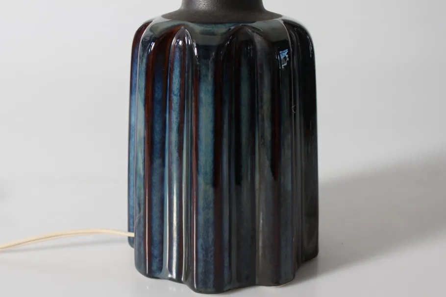 Outlet Pamono Mid-Century Danish Bluze Glaze Sculptural Table Lamp by Einar Johansen for Søholm, 1960s