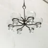 Clearance Pamono Mid-Century Danish Metal and Glass Candleholder Pendant, 1960s