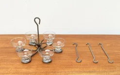Clearance Pamono Mid-Century Danish Metal and Glass Candleholder Pendant, 1960s