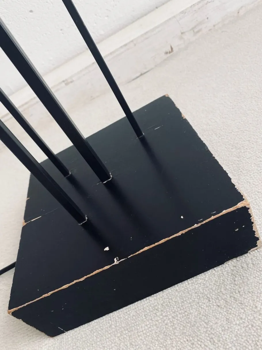 New Pamono Mid-Century Danish Modern Wrought Iron & Glass Floor Lamp by Svend Aage Holm Sørensen