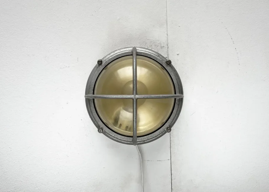 New Pamono Mid-Century Danish Outdoor Model Skot Metal Wall Lamp by Lauritz Knudsen for Louis Poulsen, 1960s