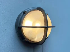 New Pamono Mid-Century Danish Outdoor Model Skot Metal Wall Lamp by Lauritz Knudsen for Louis Poulsen, 1960s