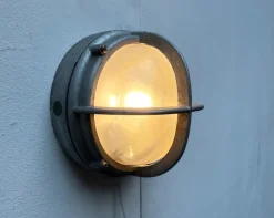 New Pamono Mid-Century Danish Outdoor Model Skot Metal Wall Lamp by Lauritz Knudsen for Louis Poulsen, 1960s