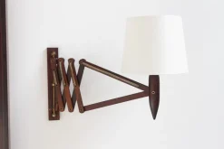 Best Pamono Mid-Century Danish Rosewood Scissor Wall Lamp, 1960s