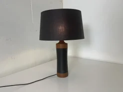 Outlet Pamono Mid-Century Danish Scandinavian Teak and Leather Table Lamp, 1950s