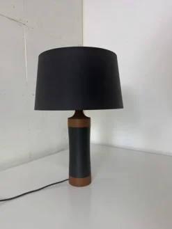 Outlet Pamono Mid-Century Danish Scandinavian Teak and Leather Table Lamp, 1950s