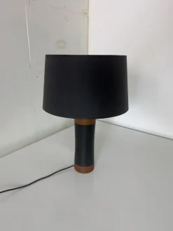 Outlet Pamono Mid-Century Danish Scandinavian Teak and Leather Table Lamp, 1950s