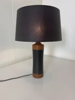 Outlet Pamono Mid-Century Danish Scandinavian Teak and Leather Table Lamp, 1950s