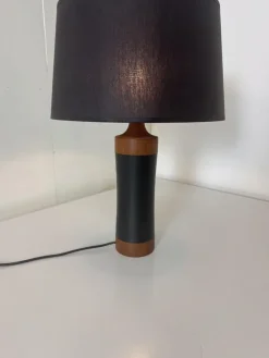 Outlet Pamono Mid-Century Danish Scandinavian Teak and Leather Table Lamp, 1950s