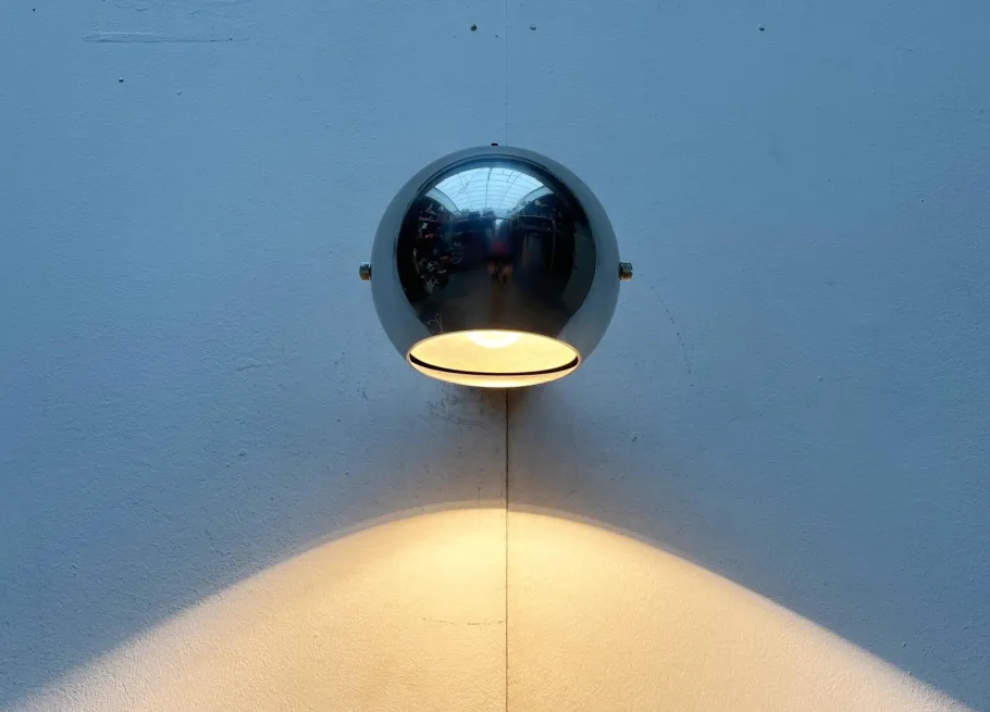 Clearance Pamono Mid-Century Danish Space Age Model 48591 Ball Wall Lamp from Louis Poulsen, 1960s