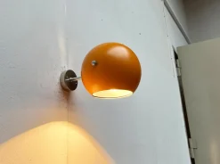 New Pamono Mid-Century Danish Space Age Yellow Ball Wall Lamps from Louis Poulsen, 1960s, Set of 3