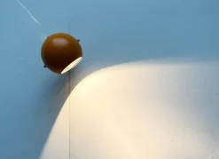 New Pamono Mid-Century Danish Space Age Yellow Ball Wall Lamps from Louis Poulsen, 1960s, Set of 3