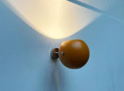 New Pamono Mid-Century Danish Space Age Yellow Ball Wall Lamps from Louis Poulsen, 1960s, Set of 3