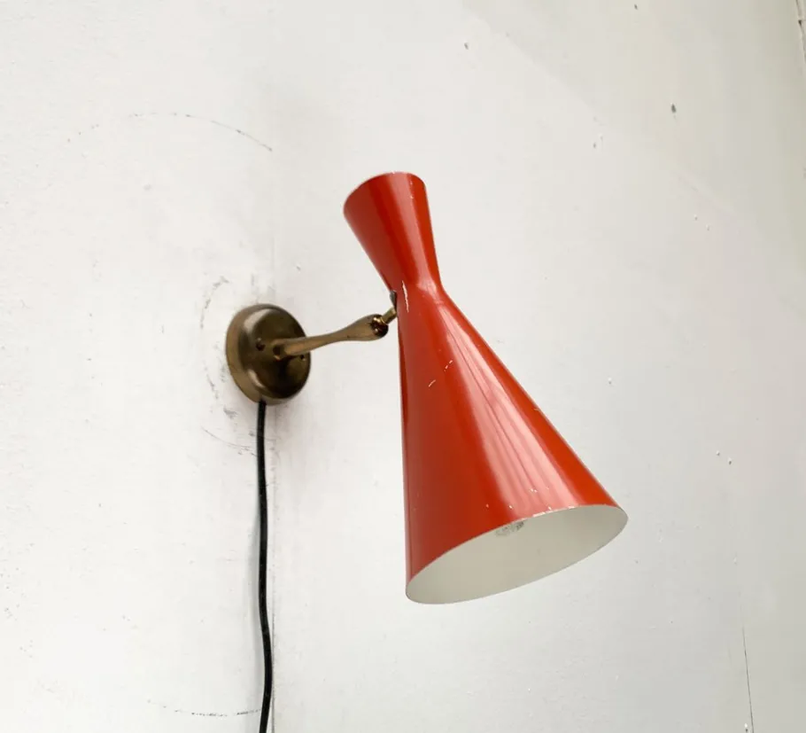New Pamono Mid-Century Diabolo Wall Lamps, 1960s, Set of 2