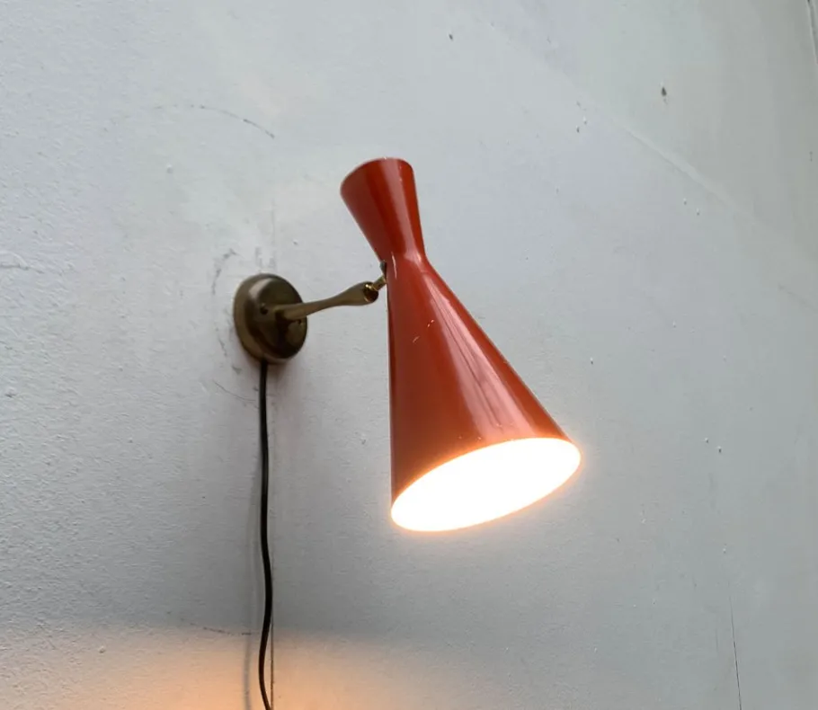 New Pamono Mid-Century Diabolo Wall Lamps, 1960s, Set of 2