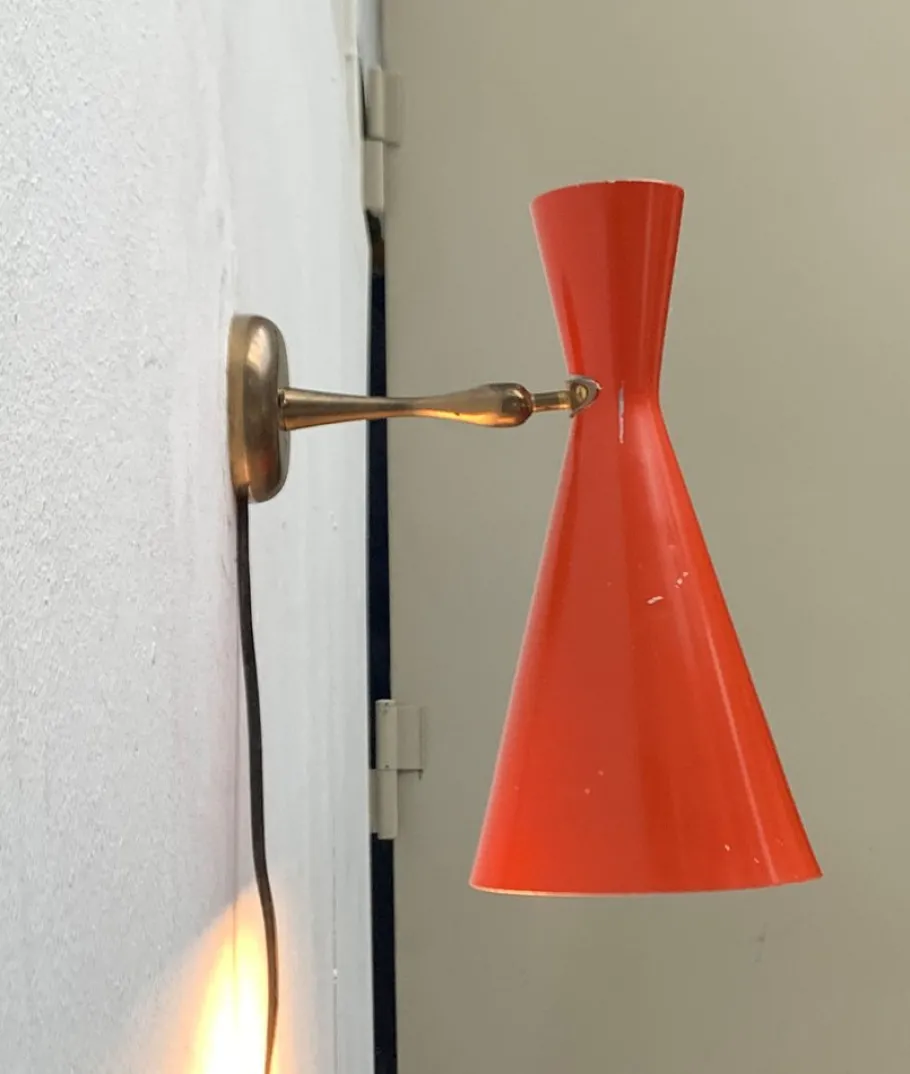 New Pamono Mid-Century Diabolo Wall Lamps, 1960s, Set of 2