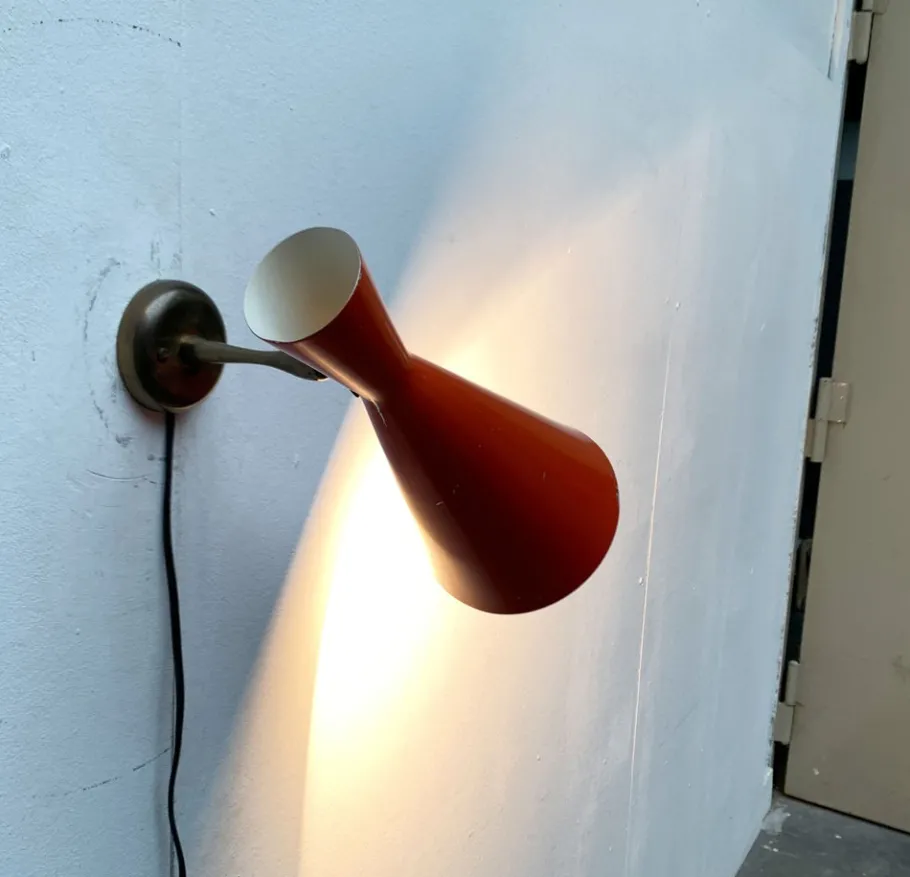 New Pamono Mid-Century Diabolo Wall Lamps, 1960s, Set of 2