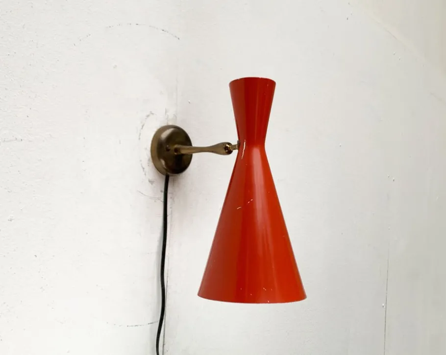 New Pamono Mid-Century Diabolo Wall Lamps, 1960s, Set of 2