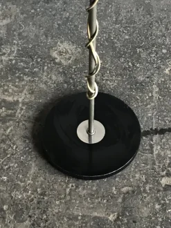 Sale Pamono Mid-Century Floor Lamp with Wooden Shade, 1950s