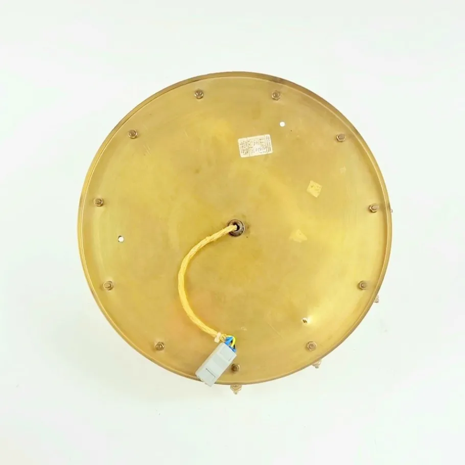 Clearance Pamono Mid-Century Floral Murano Glass and Brass Flush Mount by Ernst Palme for Palwa, Germany, 1960s