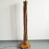Best Pamono Mid-Century French Floor Lamp in Driftwood & Mahogany, 1950s