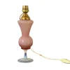 Best Pamono Mid-Century French Pink Opaline Glass Table Lamp with Pied de Douche Base, 1950s