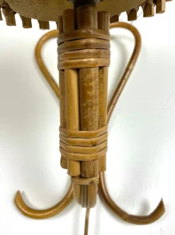 Clearance Pamono Mid-Century French Wall Lamp in Rattan by Louis Sognot