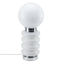 Discount Pamono Mid-Century Frosted Glass and Chrome Table Lamp attributed to Carlo Nason for JBS, 1960s