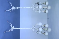 Discount Pamono Mid-Century Garden Lamps, Set of 2