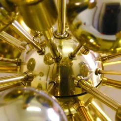 New Pamono Mid-Century German Atomic Ceiling Lamp in Brass by Friedrich Becker for Cosack, 1970s