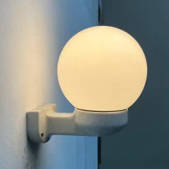 Clearance Pamono Mid-Century German Ceramic and Glass Wall Lamp from Siemens, 1950s