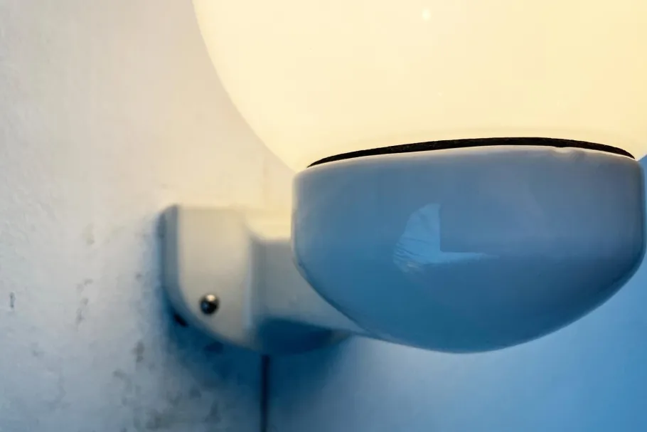 Clearance Pamono Mid-Century German Ceramic and Glass Wall Lamp from Siemens, 1950s