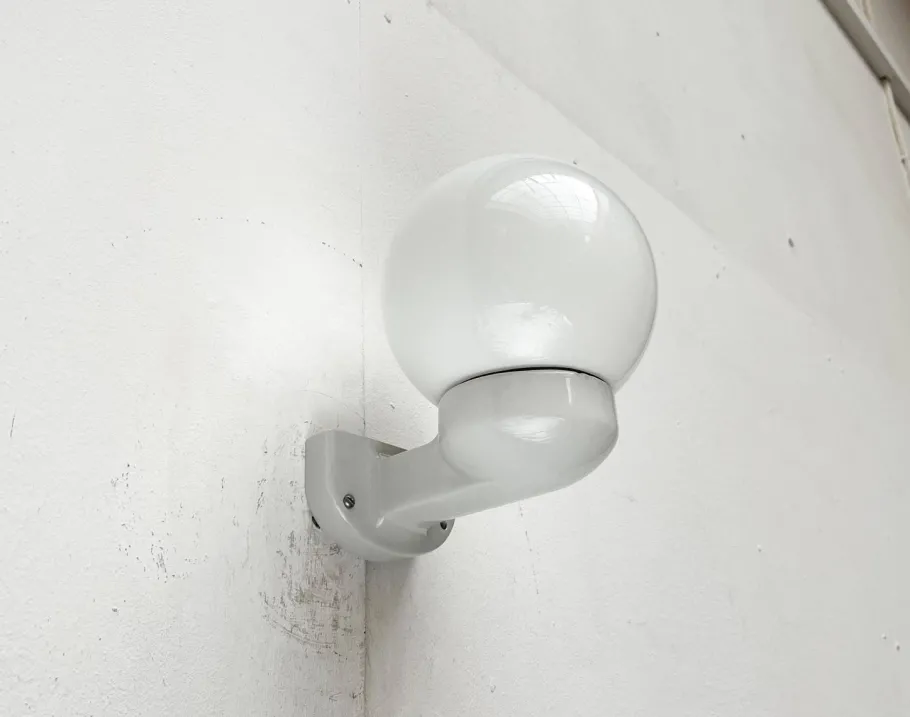 Clearance Pamono Mid-Century German Ceramic and Glass Wall Lamp from Siemens, 1950s