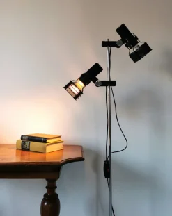 Discount Pamono Mid-Century German Chrome and Black Floor Lamp from Hustadt Leuchten, 1960s