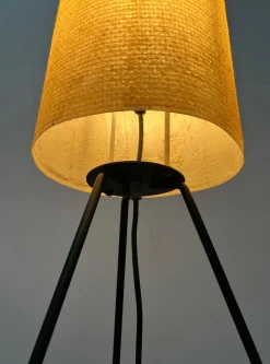 New Pamono Mid-Century German Minimalist Tripod Floor Lamp from Hesse Leuchten, 1960s