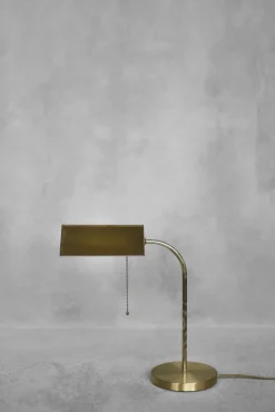 Outlet Pamono Mid-Century German Modern Gold Brass Desk Lamp with Chain from Karstadt AG, 1970s